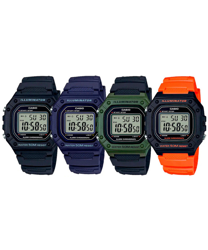 ساعت مچی کاسیو اورجینال مدل CASIO-W-218H-3A